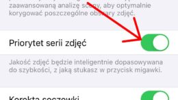 priorytet serii zdjęć Iphone