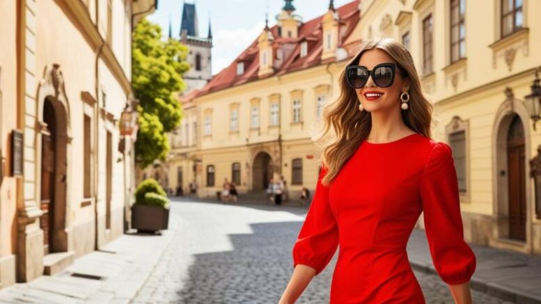 kobieta w okularach przeciwsłonecznych w lato