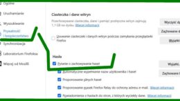 firefox nie zapisuje i nie zapamietuje haseł