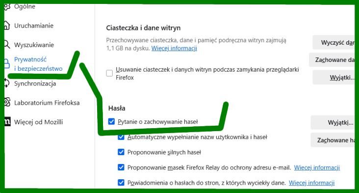 firefox nie zapisuje i nie zapamietuje haseł