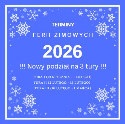 terminy ferii zimowych w roku 2026